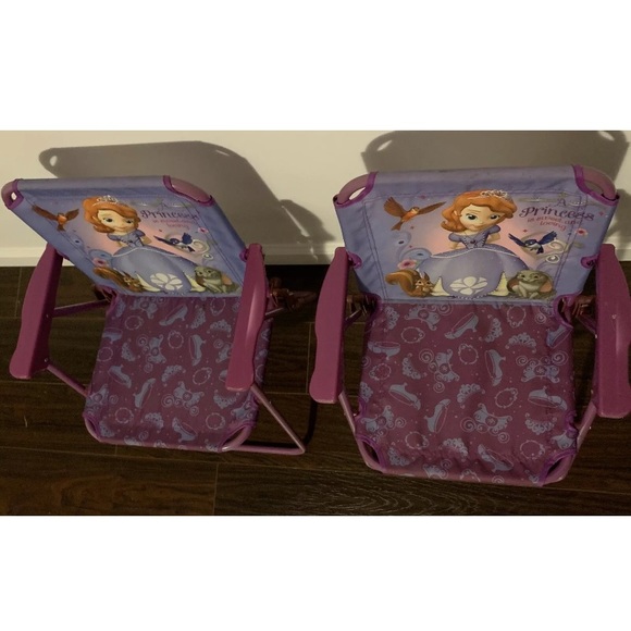 2 Disney Sofia the First Toddler Chairs Foldable - Picture 10 of 15